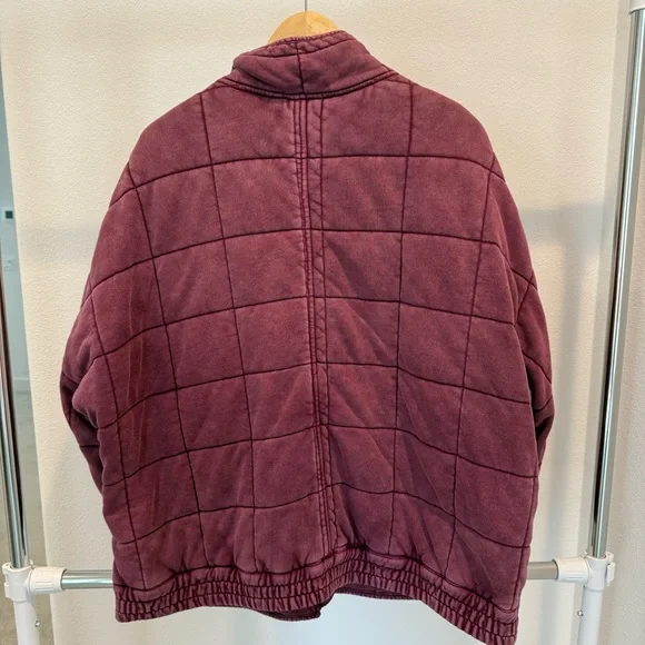Free People Dolman Quilted Jacket - Fig Sorbet - Picture 4 of 6